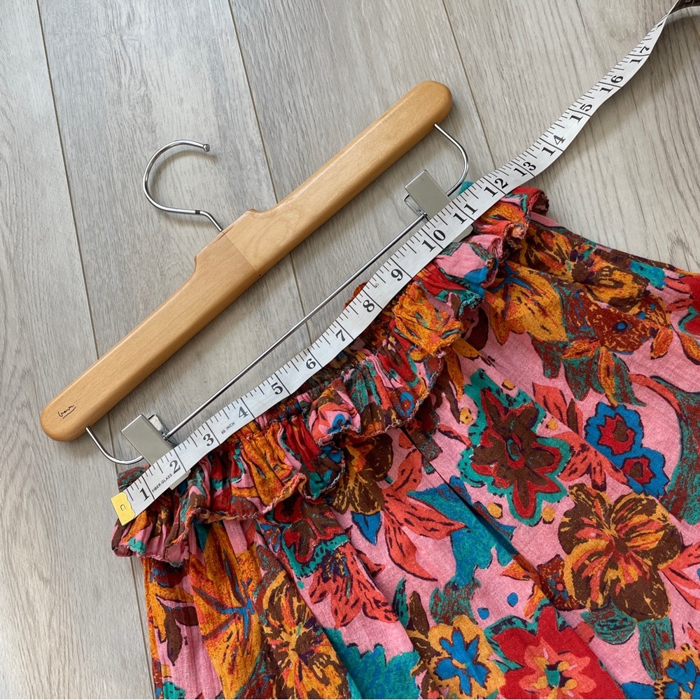 Floral Ruffle Mini Skirt - Multicolor - Picture 2 of 5